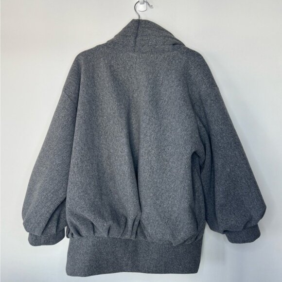 Vivian Shyu Oversized Grey Draped Bomber Kimono Coat – Size M - Picture 9 of 16